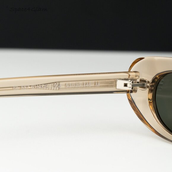 Saint Laurent Women Sunglasses Transparent Nude Grey Oval SL557 004 BRAND NEW main image 4